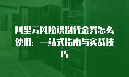 阿里云风险识别代金券怎么使用：一站式指南与实战技巧