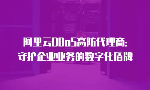 阿里云DDoS高防代理商：守护企业业务的数字化盾牌