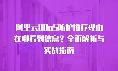 阿里云DDoS防护推荐理由在哪看到信息？全面解析与实战指南