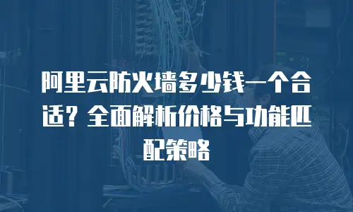 阿里云防火墙多少钱一个合适？全面解析价格与功能匹配策略