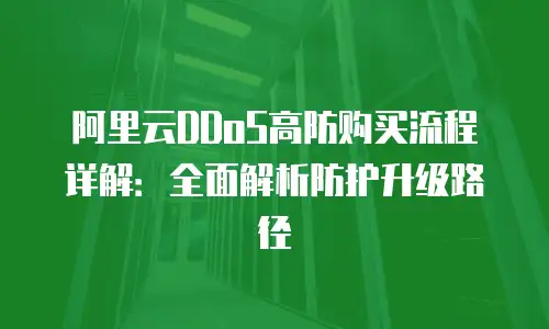 阿里云DDoS高防购买流程详解：全面解析防护升级路径