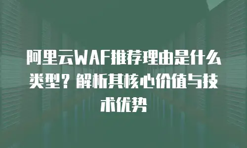 阿里云WAF推荐理由是什么类型？解析其核心价值与技术优势