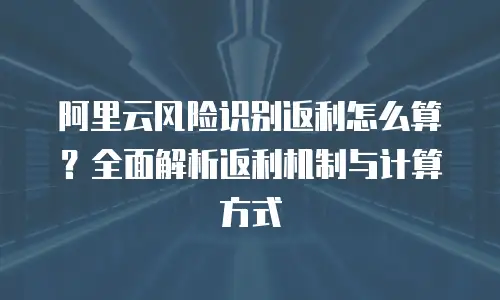 阿里云风险识别返利怎么算？全面解析返利机制与计算方式