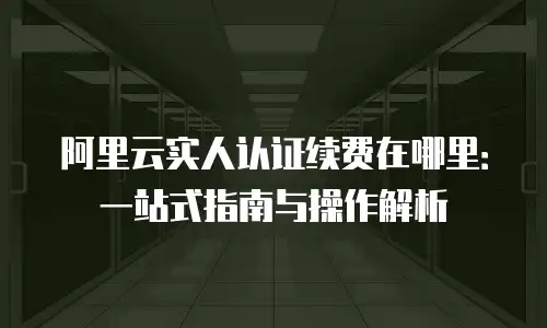 阿里云实人认证续费在哪里：一站式指南与操作解析