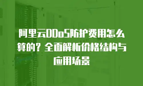 阿里云DDoS防护费用怎么算的？全面解析价格结构与应用场景