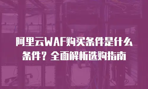 阿里云WAF购买条件是什么条件？全面解析选购指南