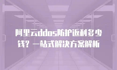 阿里云ddos防护返利多少钱？一站式解决方案解析