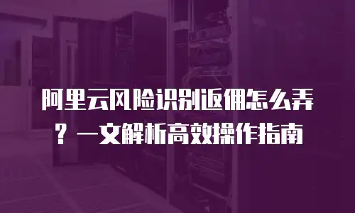 阿里云风险识别返佣怎么弄？一文解析高效操作指南