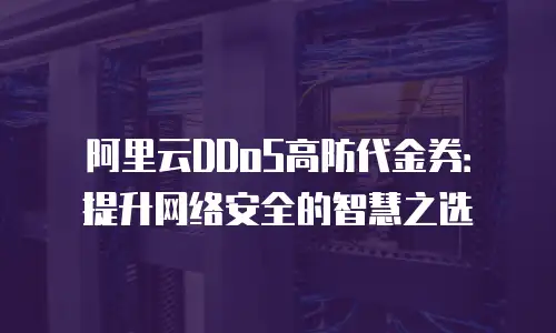 阿里云DDoS高防代金券：提升网络安全的智慧之选