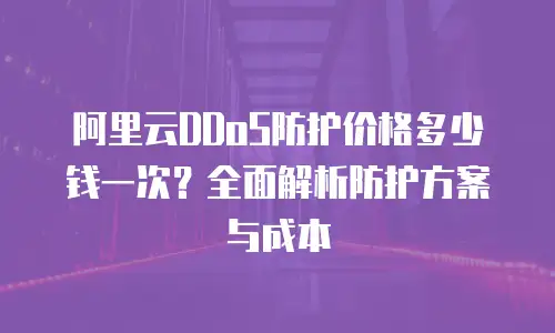 阿里云DDoS防护价格多少钱一次？全面解析防护方案与成本