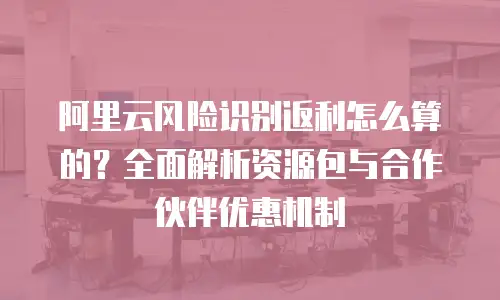 阿里云风险识别返利怎么算的？全面解析资源包与合作伙伴优惠机制