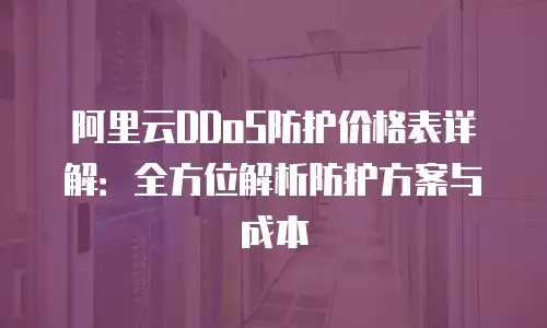 阿里云DDoS防护价格表详解：全方位解析防护方案与成本