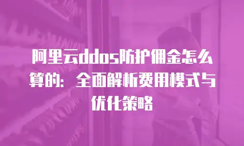 阿里云ddos防护佣金怎么算的：全面解析费用模式与优化策略