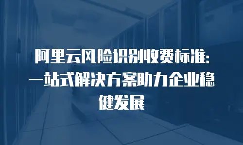 阿里云风险识别收费标准：一站式解决方案助力企业稳健发展