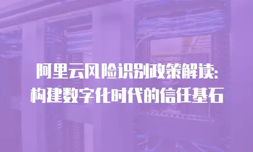 阿里云风险识别政策解读：构建数字化时代的信任基石