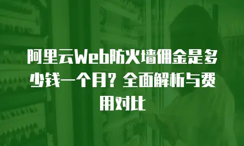 阿里云Web防火墙佣金是多少钱一个月？全面解析与费用对比
