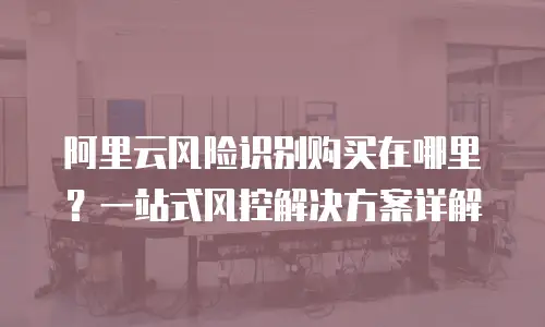 阿里云风险识别购买在哪里？一站式风控解决方案详解