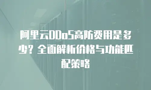 阿里云DDoS高防费用是多少？全面解析价格与功能匹配策略