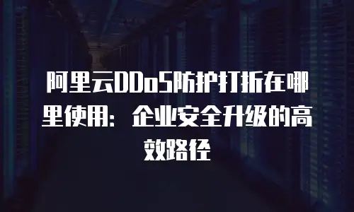 阿里云DDoS防护打折在哪里使用：企业安全升级的高效路径