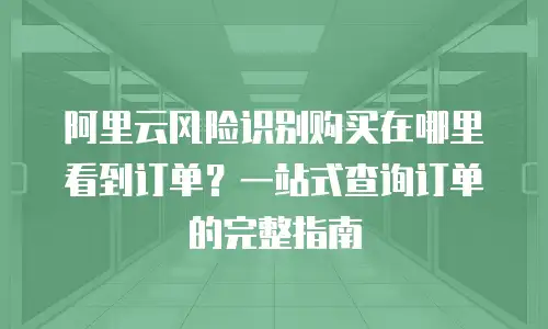 阿里云风险识别购买在哪里看到订单？一站式查询订单的完整指南