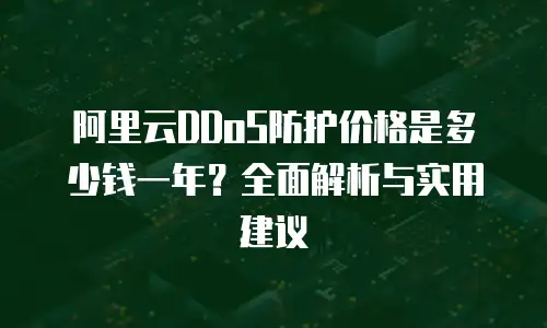 阿里云DDoS防护价格是多少钱一年？全面解析与实用建议