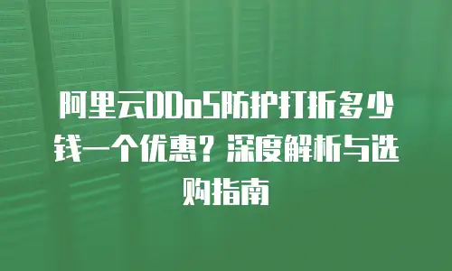 阿里云DDoS防护打折多少钱一个优惠？深度解析与选购指南