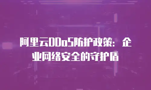 阿里云DDoS防护政策：企业网络安全的守护盾