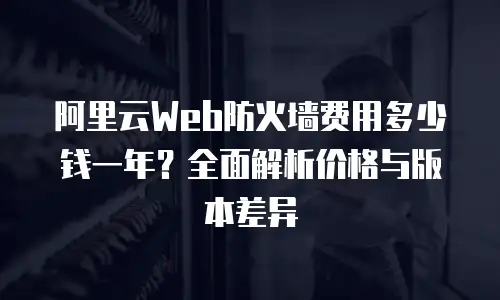 阿里云Web防火墙费用多少钱一年？全面解析价格与版本差异
