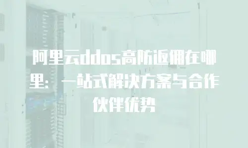 阿里云ddos高防返佣在哪里：一站式解决方案与合作伙伴优势