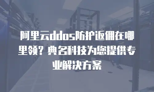 阿里云ddos防护返佣在哪里领？典名科技为您提供专业解决方案