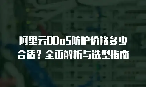 阿里云DDoS防护价格多少合适？全面解析与选型指南