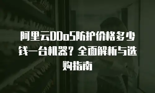 阿里云DDoS防护价格多少钱一台机器？全面解析与选购指南