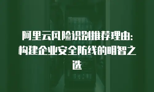 阿里云风险识别推荐理由：构建企业安全防线的明智之选