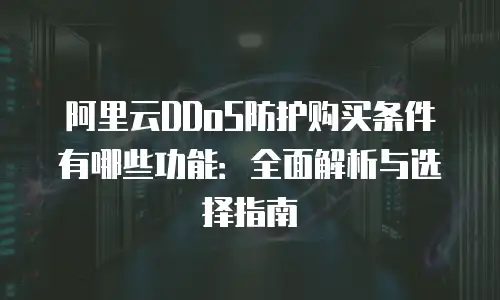 阿里云DDoS防护购买条件有哪些功能：全面解析与选择指南