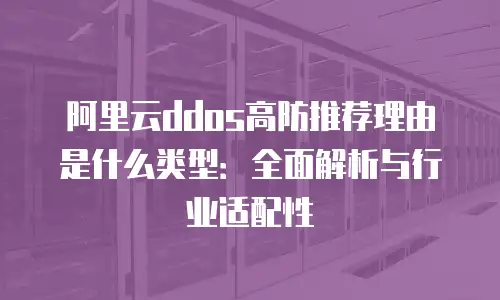 阿里云ddos高防推荐理由是什么类型：全面解析与行业适配性