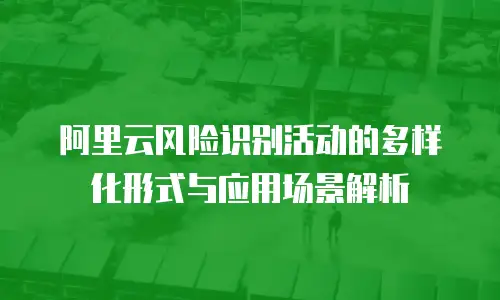 阿里云风险识别活动的多样化形式与应用场景解析
