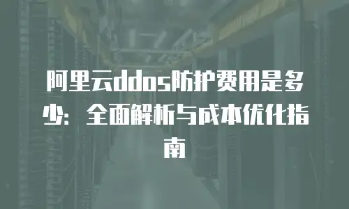 阿里云ddos防护费用是多少：全面解析与成本优化指南
