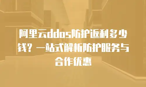 阿里云ddos防护返利多少钱？一站式解析防护服务与合作优惠