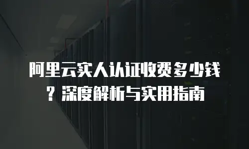 阿里云实人认证收费多少钱？深度解析与实用指南