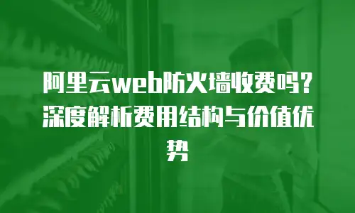 阿里云web防火墙收费吗？深度解析费用结构与价值优势