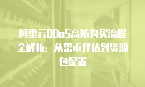 阿里云DDoS高防购买流程全解析：从需求评估到资源包配置