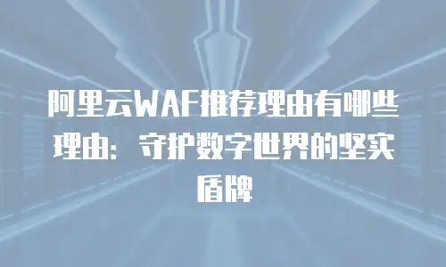 阿里云WAF推荐理由有哪些理由：守护数字世界的坚实盾牌