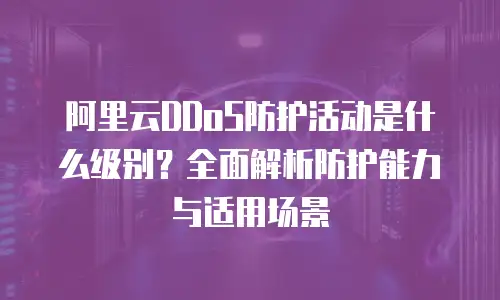 阿里云DDoS防护活动是什么级别？全面解析防护能力与适用场景