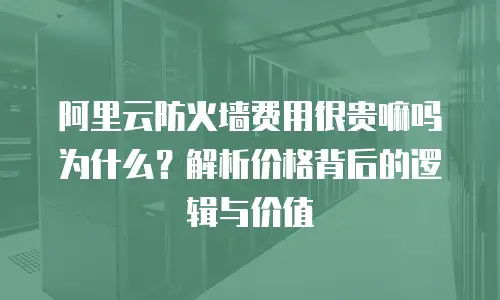 阿里云防火墙费用很贵嘛吗为什么？解析价格背后的逻辑与价值