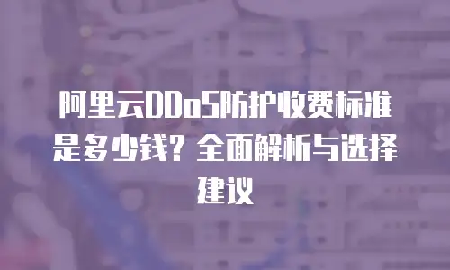 阿里云DDoS防护收费标准是多少钱？全面解析与选择建议