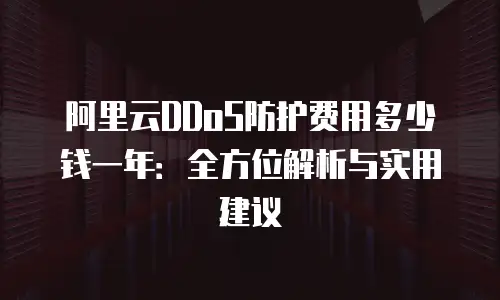 阿里云DDoS防护费用多少钱一年：全方位解析与实用建议