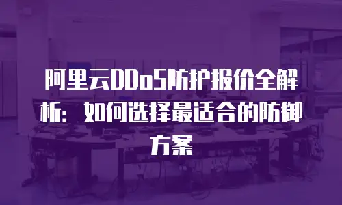 阿里云DDoS防护报价全解析：如何选择最适合的防御方案