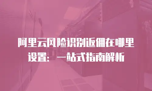 阿里云风险识别返佣在哪里设置：一站式指南解析