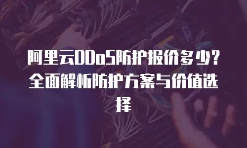 阿里云DDoS防护报价多少？全面解析防护方案与价值选择