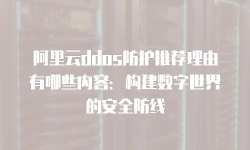 阿里云ddos防护推荐理由有哪些内容：构建数字世界的安全防线